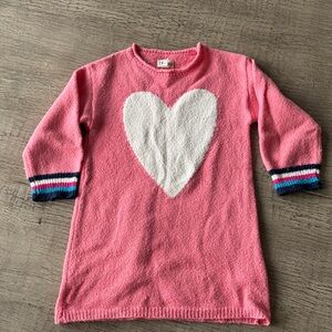 Hatley Pink Sweater with White Heart